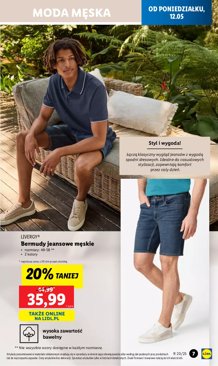 Gazetka promocyjna Lidl - GAZETKA - ważna 12.05 do 17.05.2025 - strona 7 - produkty: Bermudy, Dres, Moda, Sok