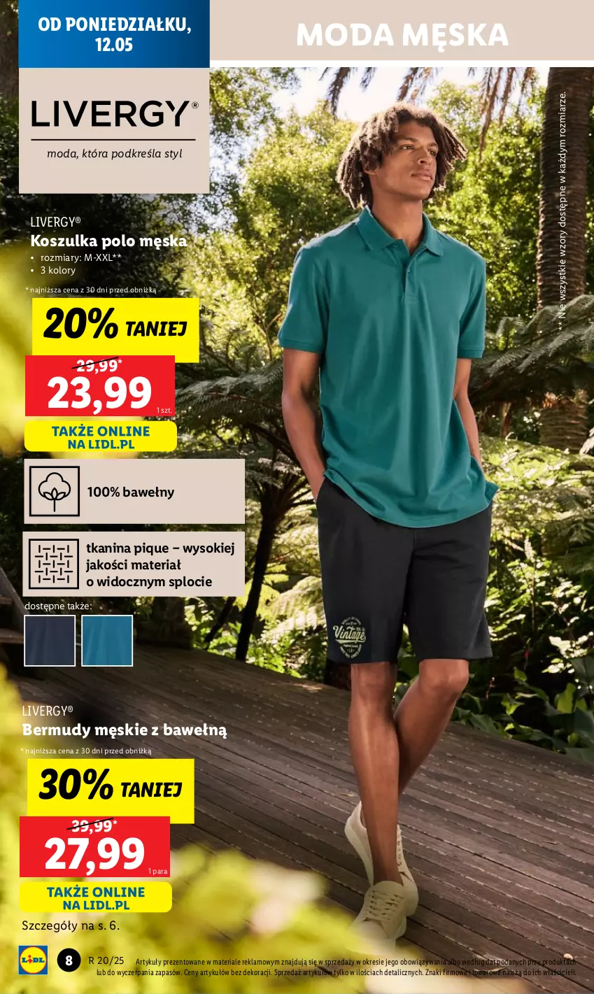 Gazetka promocyjna Lidl - GAZETKA - ważna 12.05 do 17.05.2025 - strona 8 - produkty: Bermudy, Kosz, Koszulka, Moda, Sok