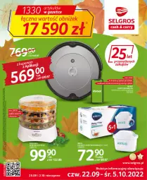 Gazetka promocyjna Selgros - Oferta przemysłowa - Gazetka - ważna od 05.10 do 05.10.2022 - strona 1 - produkty: Top, Pur, Gra, Brit, Robot, IRobot, Suszarka, Roomba, Brita, LG