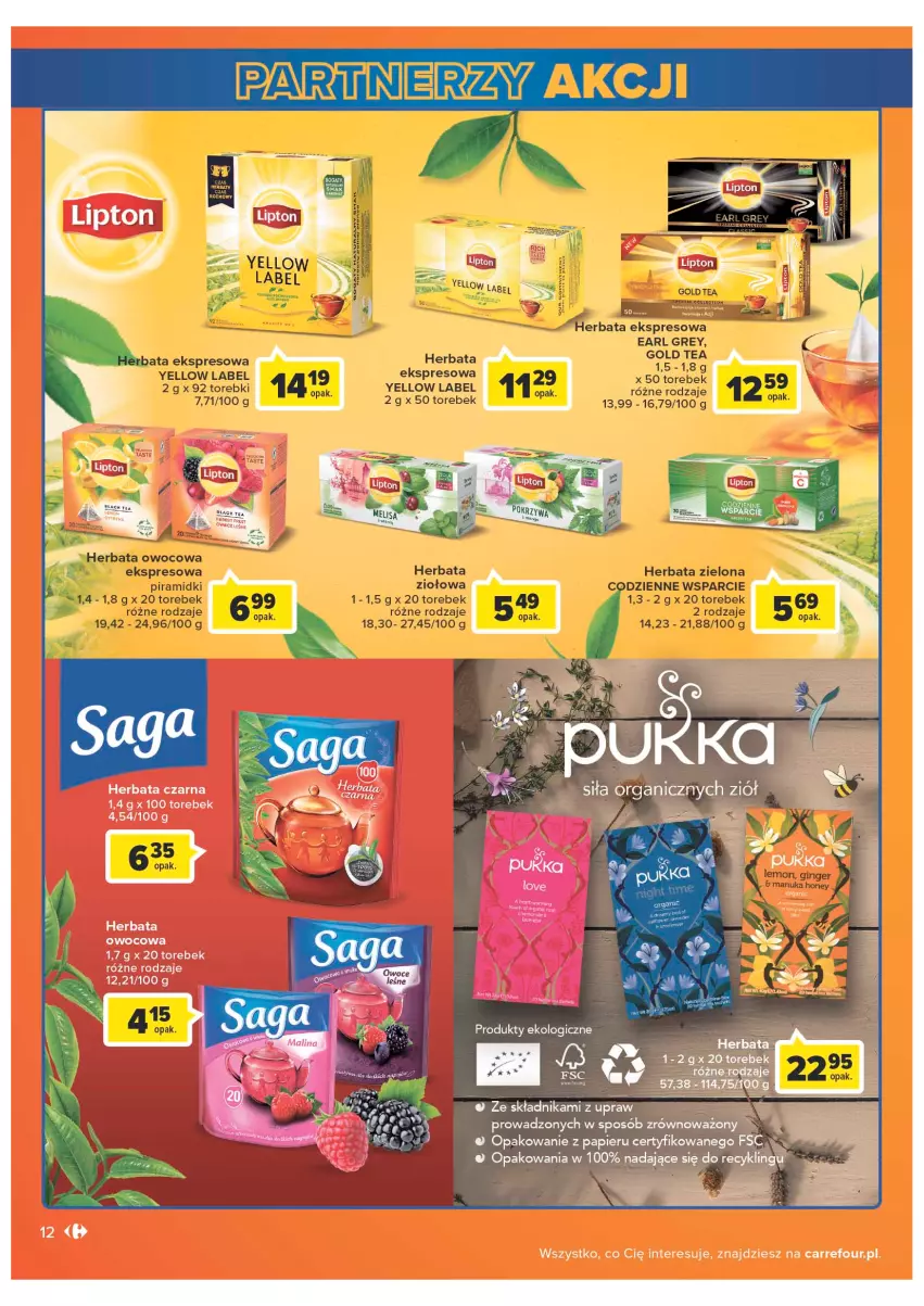 Gazetka promocyjna Carrefour - Gazetka Carrefour - ważna 05.07 do 30.07.2022 - strona 12 - produkty: Herbata, Herbata czarna, Herbata owocowa, Papier