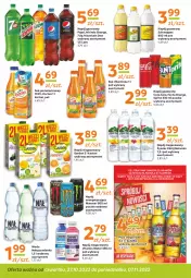 Gazetka promocyjna Gama - Gazetka Gama - Gazetka - ważna od 27.10 do 27.10.2023 - strona 10 - produkty: Piwa, Piwo, Piec, Sok pomarańczowy, Nałęczowianka, Sok, Gra, 7up, Inka, Mirinda, Desperados, Pepsi, Schweppes, Napój gazowany, Fanta, Napój niegazowany, Woda, Sprite, Napój, Hortex, Fa
