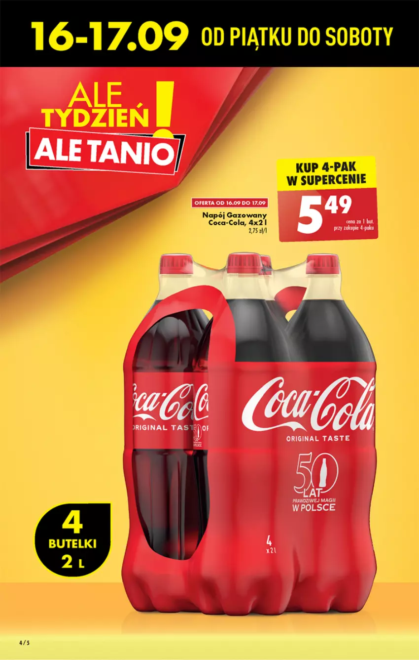 Gazetka promocyjna Biedronka - W tym tygodniu - ważna 15.09 do 21.09.2022 - strona 4 - produkty: Coca-Cola, DX2, Napój, Napój gazowany