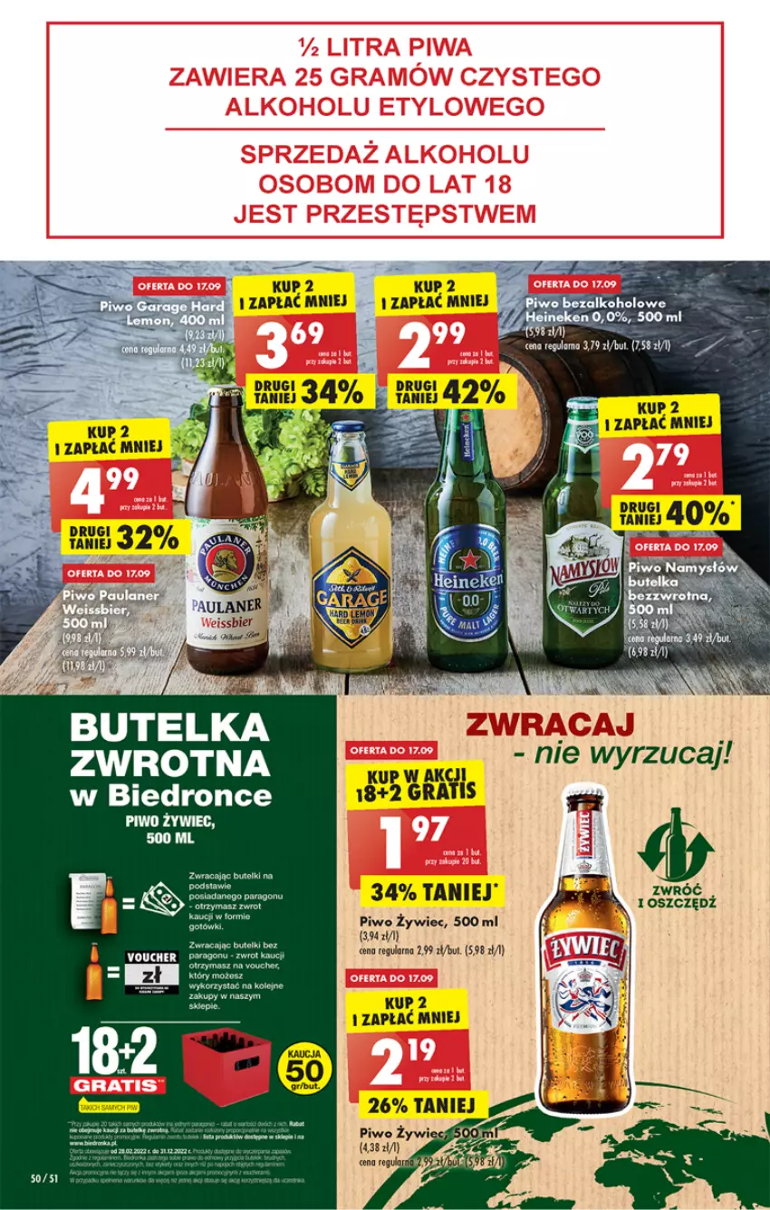 Gazetka promocyjna Biedronka - W tym tygodniu - ważna 15.09 do 21.09.2022 - strona 50 - produkty: Fa, Gra, Heineken, Olej, Piwo