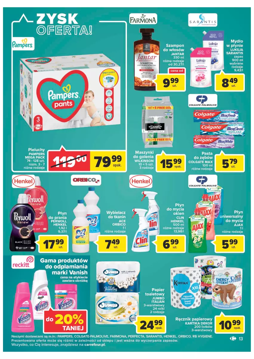 Gazetka promocyjna Carrefour - Gazetka Market Zyskoteka - ważna 19.07 do 30.07.2022 - strona 13 - produkty: Colgate, Fa, LG, Luksja, Palmolive, Szampon