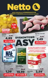 Gazetka promocyjna Netto - Artykuły spożywcze - Gazetka - ważna od 13.08 do 13.08.2022 - strona 1 - produkty: Piwa, Piwo, Kurczak, Nałęczowianka, Gra, Kawa mielona, Kawa, Tyskie, Jacobs Krönung, Siatka, Woda mineralna, Jacobs, Woda