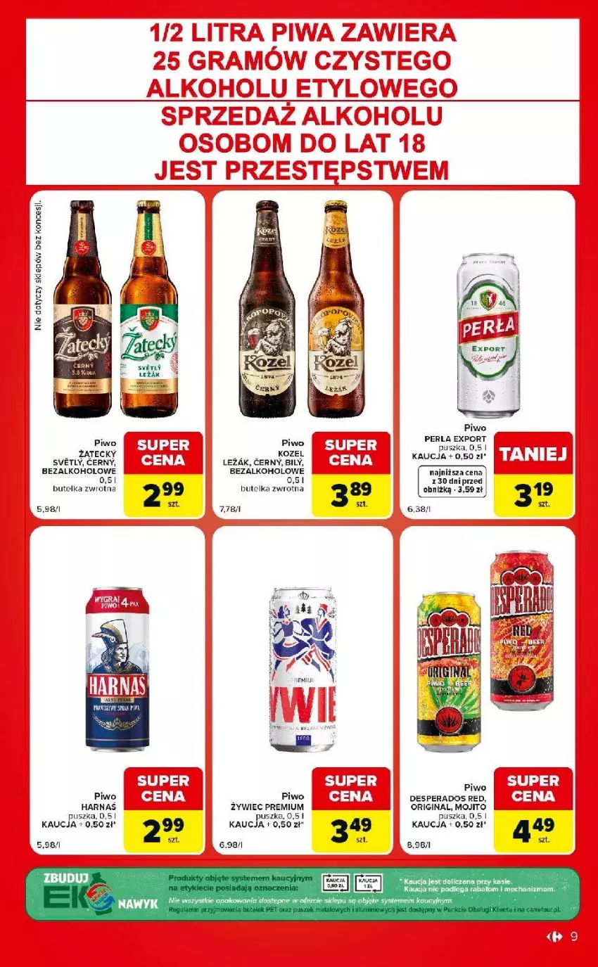 Gazetka promocyjna Carrefour - Gazetka Market w SUMIE ekspresowe zakupy - ważna 25.08 do 31.08.2026 - strona 9 - produkty: Desperados, Fa, Gin, Harnaś, Kozel, Piwa, Piwo