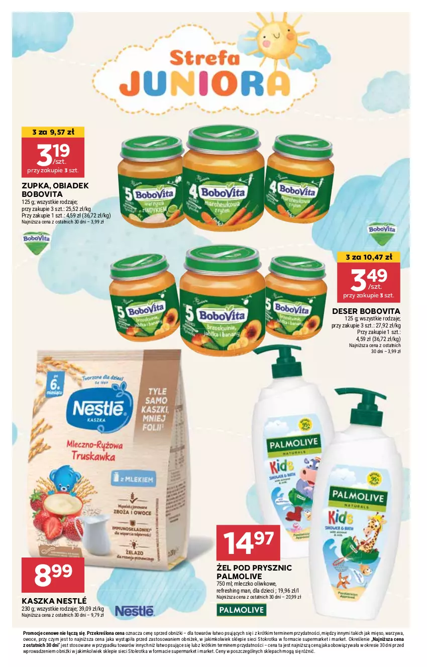 Gazetka promocyjna Stokrotka - Supermarket - ważna 08.05 do 14.05.2025 - strona 28 - produkty: BoboVita, Deser, Dzieci, Mięso, Mleczko, Nestlé, Owoce, Palmolive, Ser, Warzywa