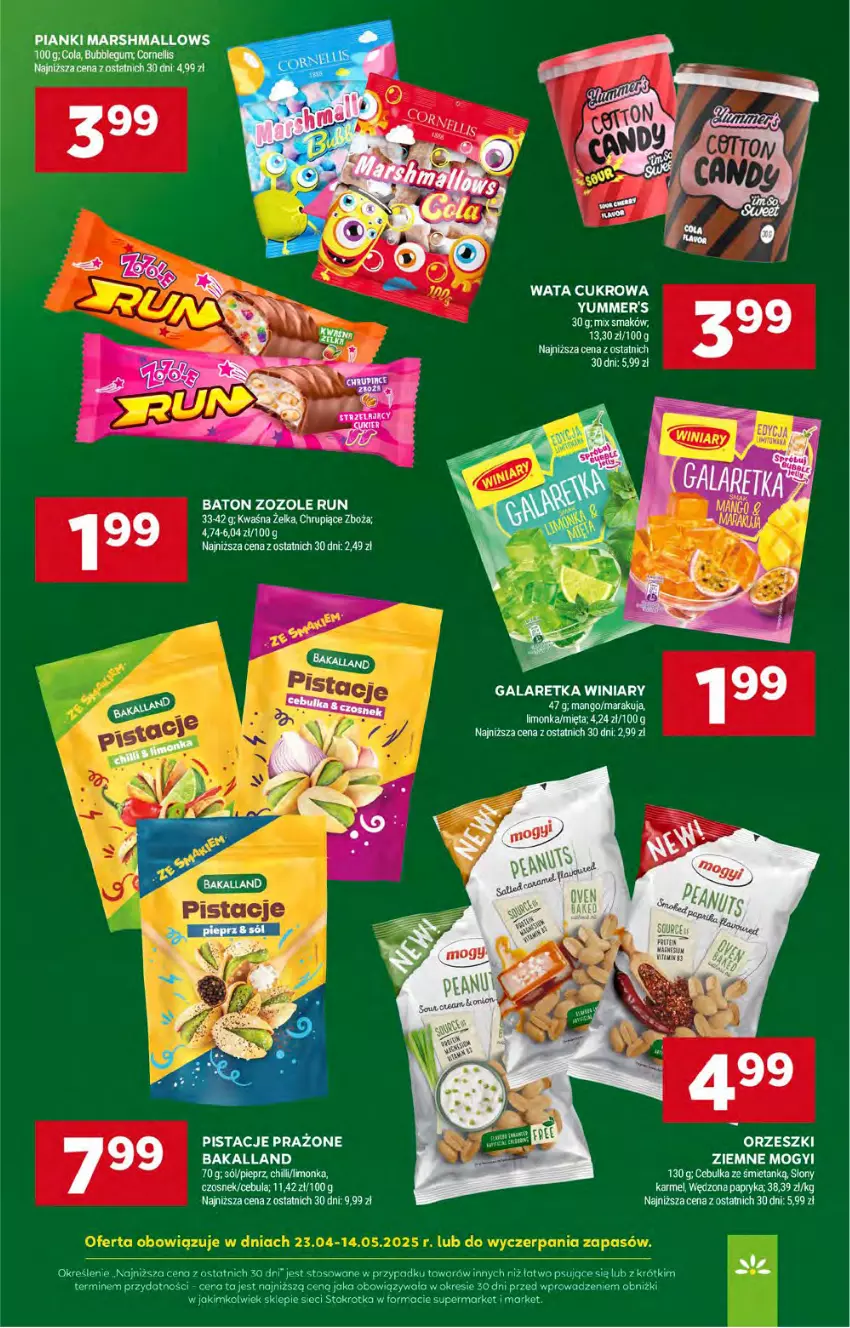 Gazetka promocyjna Stokrotka - Supermarket - ważna 08.05 do 14.05.2025 - strona 31 - produkty: Bakalland, Baton, Cebula, Czosnek, Koc, Leon, Limonka, Mango, Mars, Marshmallows, Mięta, Orzeszki, Orzeszki ziemne, Pieprz, Pistacje, Sól, Wata cukrowa