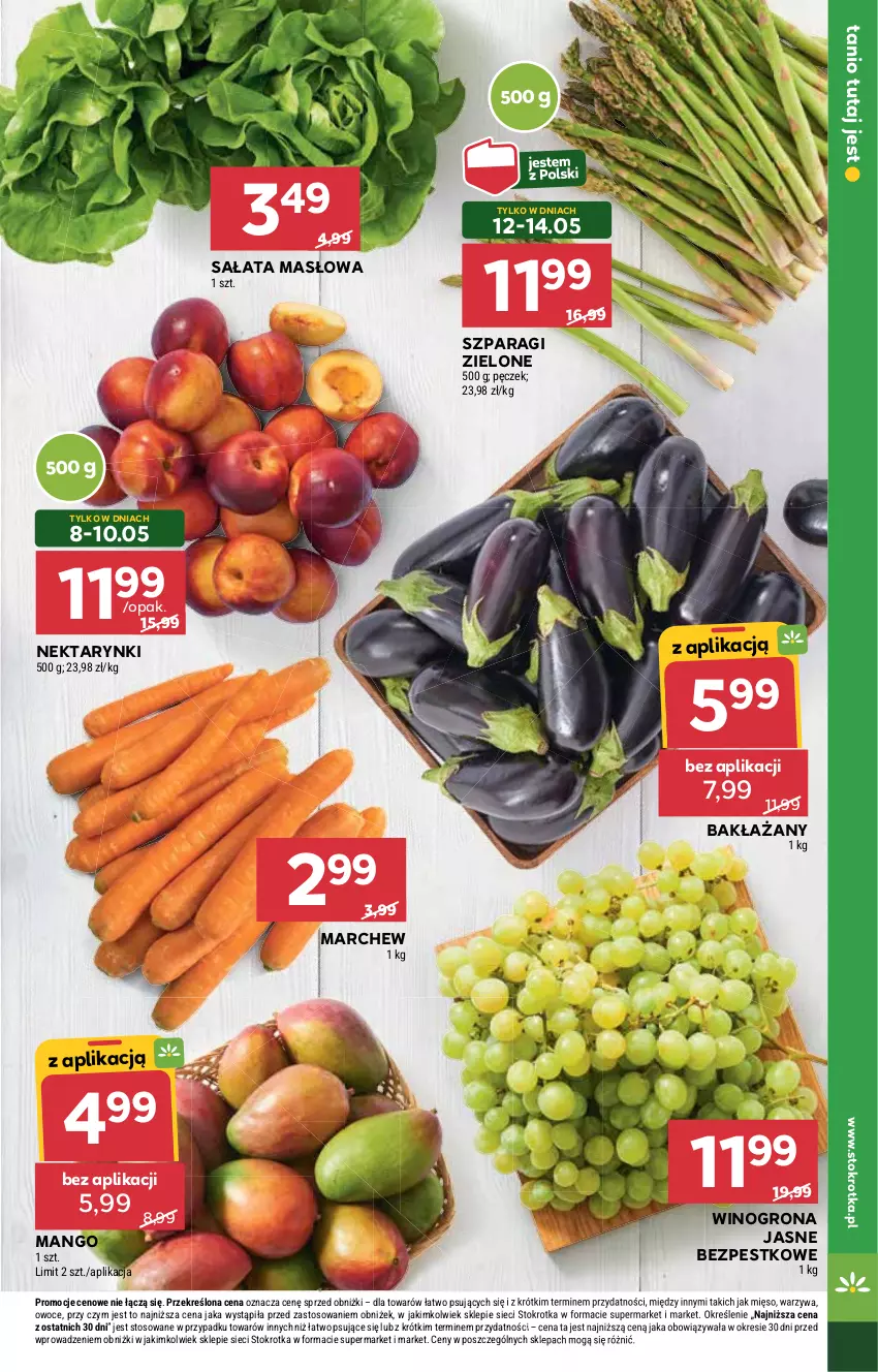 Gazetka promocyjna Stokrotka - Supermarket - ważna 08.05 do 14.05.2025 - strona 9 - produkty: Mango, Masło, Mięso, Nektar, Owoce, Sałat, Sałata masłowa, Warzywa, Wino, Winogrona