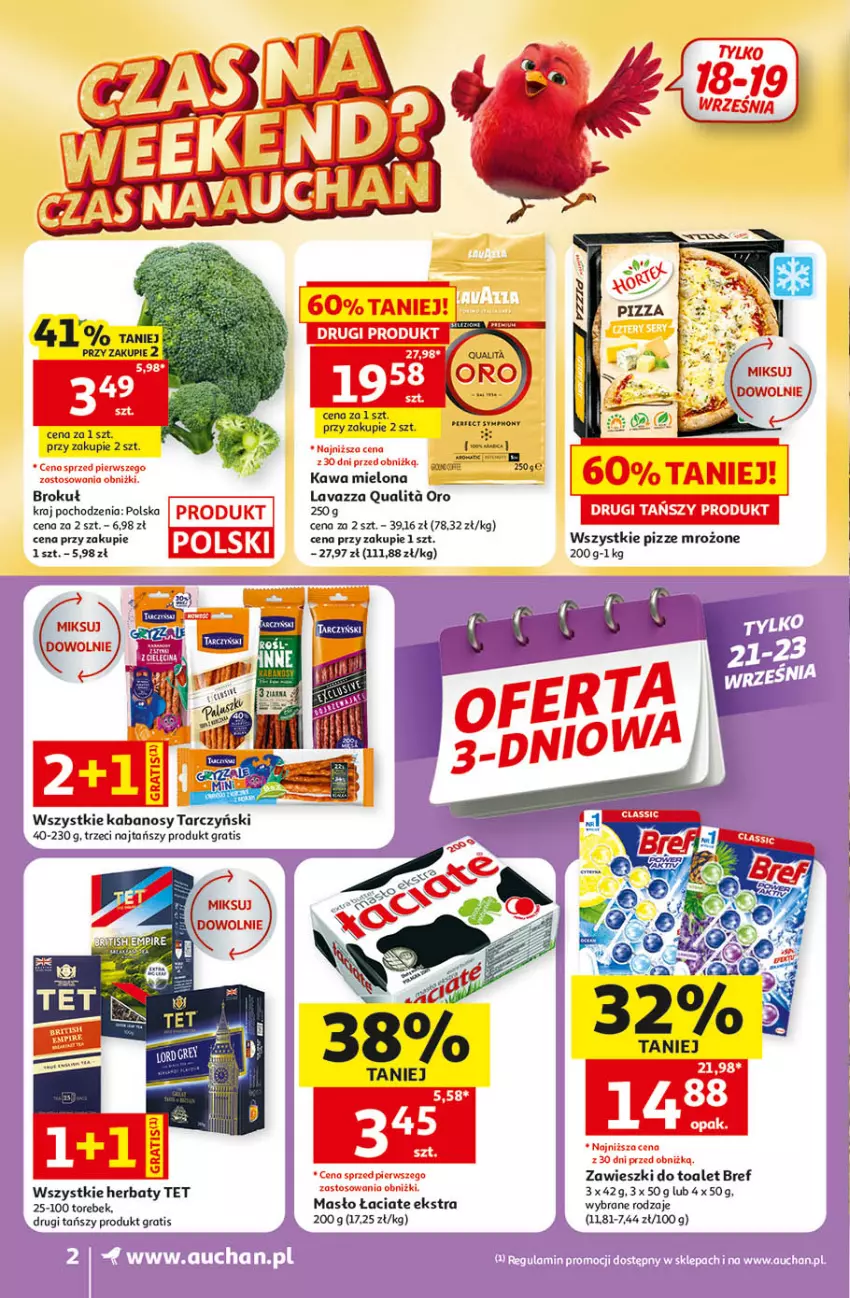 Gazetka promocyjna Auchan - 30 Lat Supermarket - ważna 17.09 do 23.09.2026 - strona 2 - produkty: Bref, Gra, Kabanos, Kawa, Kawa mielona, Lavazza, LG, Masło, Tarczyński, Zawieszki