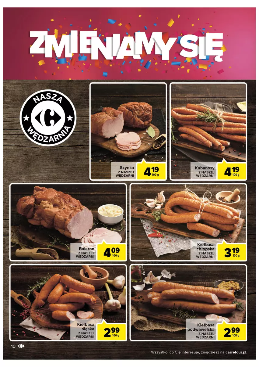 Gazetka promocyjna Carrefour - Gazetka Zyskokazje w Galerii Bemowo - ważna 30.11 do 05.12.2022 - strona 12 - produkty: Kabanos, Kiełbasa, Kiełbasa śląska, Szynka, Wawel