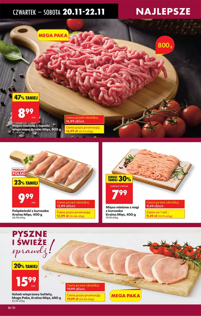Gazetka promocyjna Biedronka - Od Czwartku - ważna 20.11 do 26.11.2025 - strona 24 - produkty: Kotlet, Kurczak, Mięso, Mięso mielone, Polędwiczki z kurczaka, Schab wieprzowy