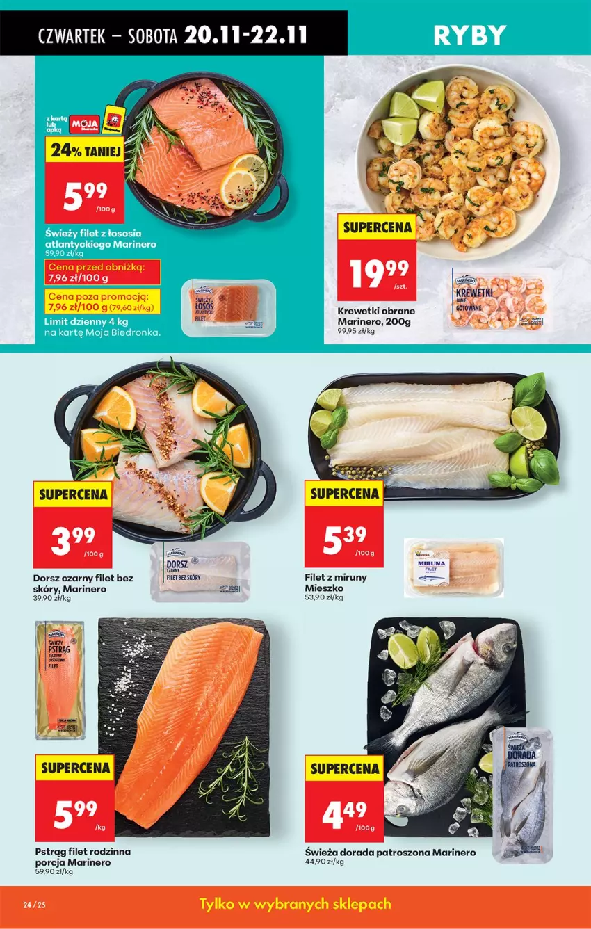 Gazetka promocyjna Biedronka - Od Czwartku - ważna 20.11 do 26.11.2025 - strona 30 - produkty: Dorsz, Krewetki, Por, Pstrąg, Sos