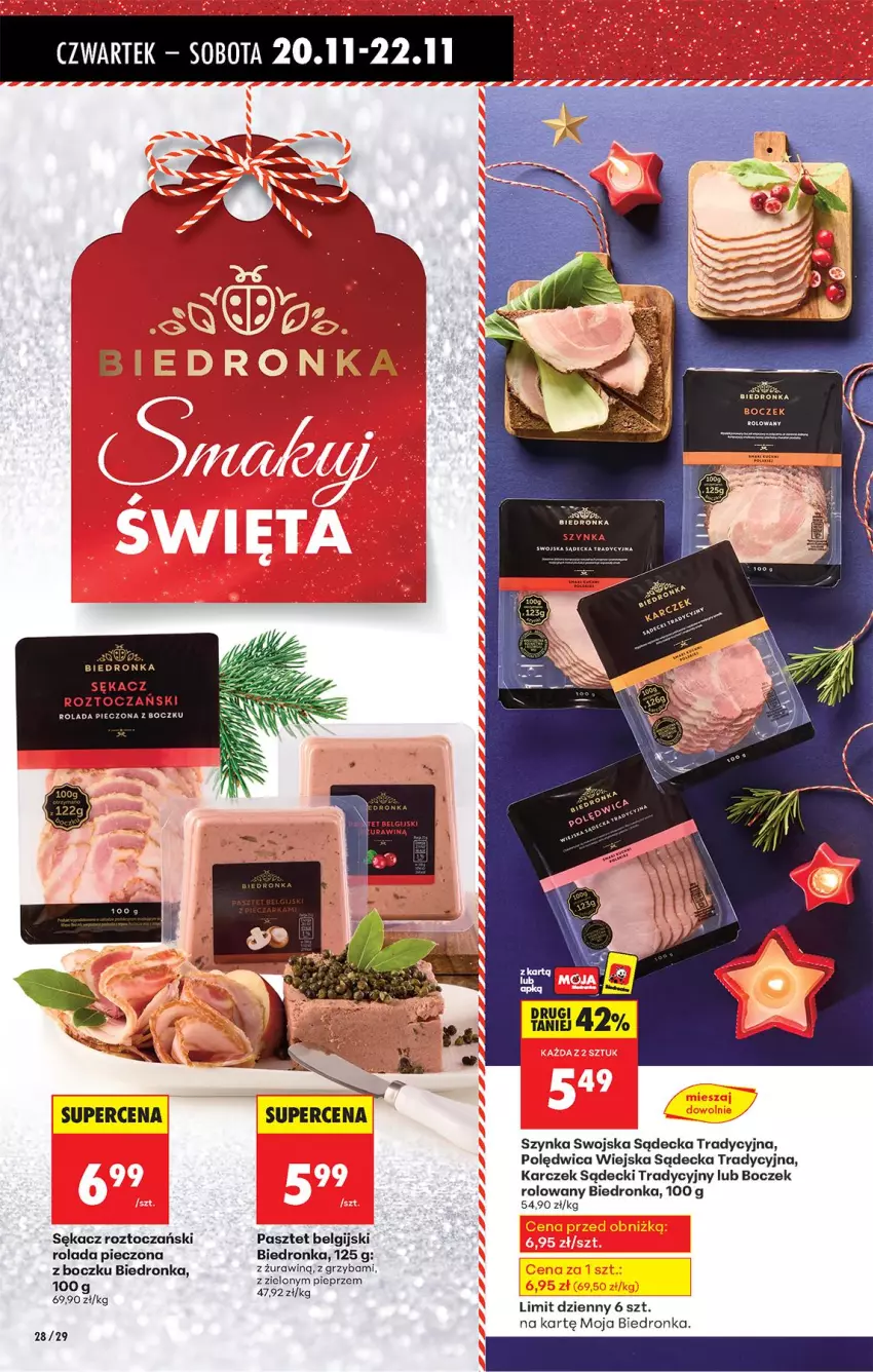 Gazetka promocyjna Biedronka - Od Czwartku - ważna 20.11 do 26.11.2025 - strona 34 - produkty: Boczek, LG, Pasztet, Piec, Pieprz, Polędwica, Rolada, Sękacz, Szynka