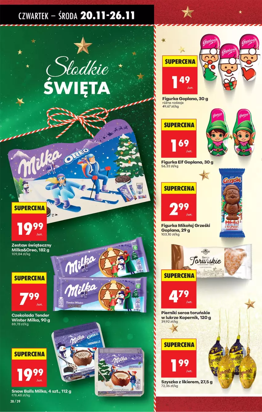 Gazetka promocyjna Biedronka - Od Czwartku - ważna 20.11 do 26.11.2025 - strona 44 - produkty: Czekolada, Goplana, Grześki, LANA, Likier, Milka, Oreo, Piernik, Ser