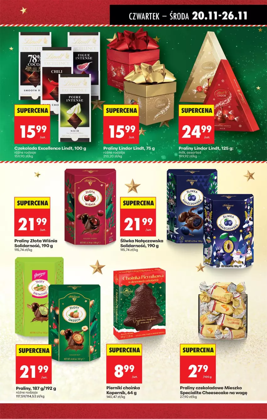Gazetka promocyjna Biedronka - Od Czwartku - ważna 20.11 do 26.11.2025 - strona 45 - produkty: Choinka, Czekolada, Inka, LG, Lindor, Lindt, Piernik, Praliny