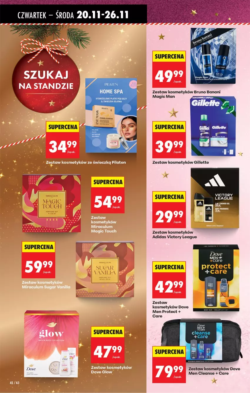 Gazetka promocyjna Biedronka - Od Czwartku - ważna 20.11 do 26.11.2025 - strona 48 - produkty: Adidas, Bruno Banani, Dove, Gillette, Hydrożelowe płatki pod oczy, Koc