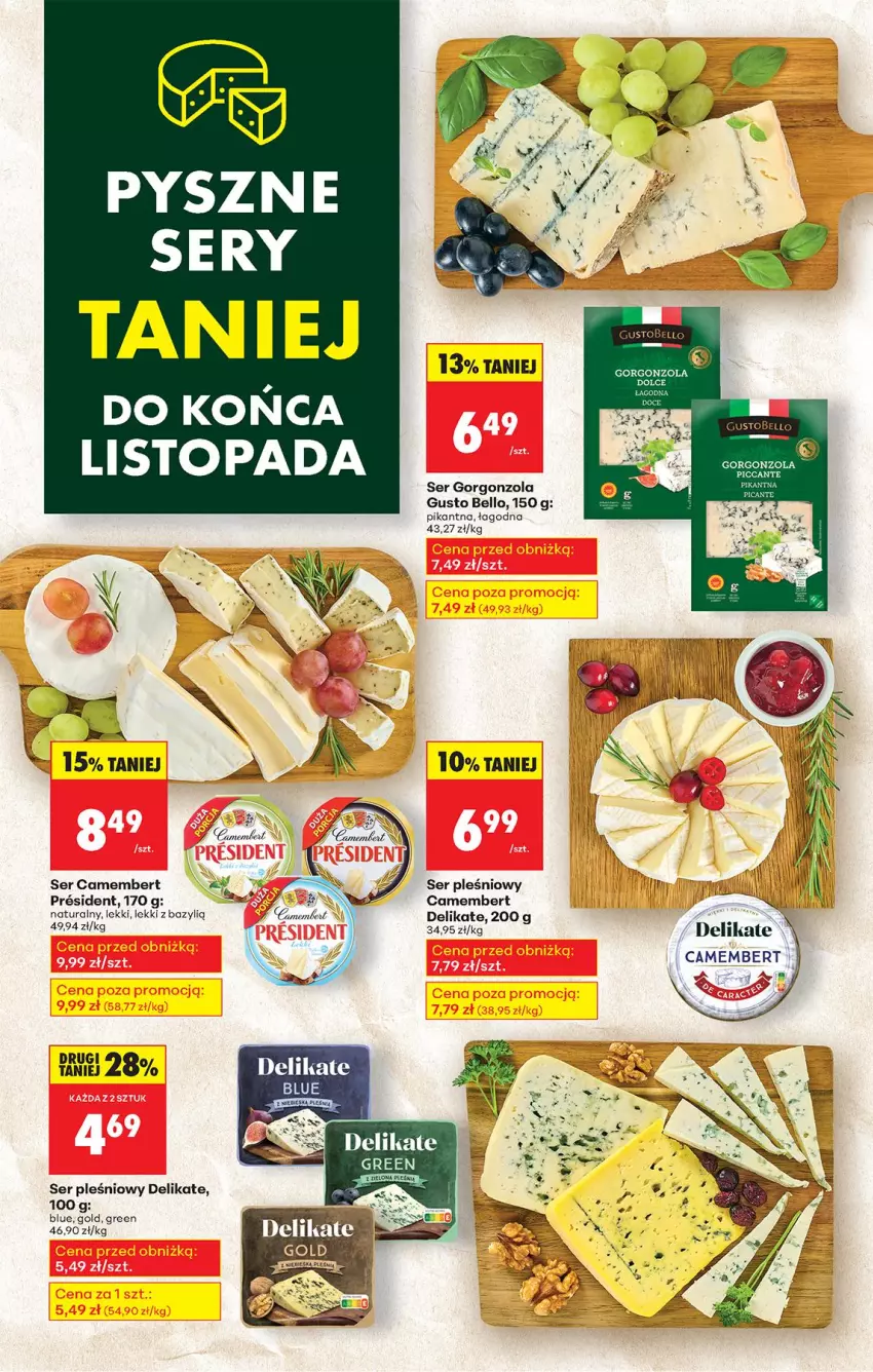 Gazetka promocyjna Biedronka - Od Czwartku - ważna 20.11 do 26.11.2025 - strona 50 - produkty: Bazyl, Bell, Camembert, Gorgonzola, Ser, Ser pleśniowy, Top