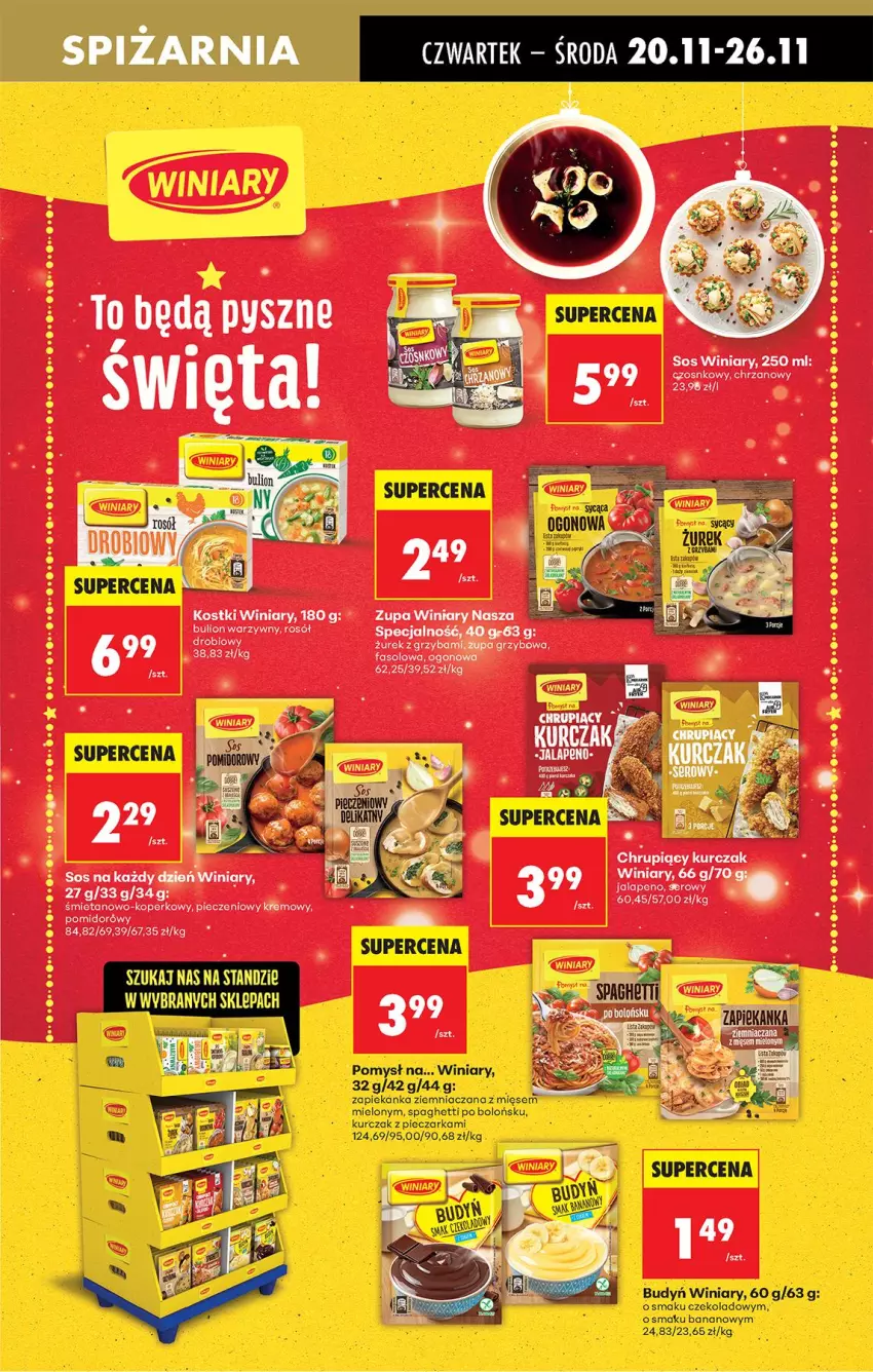 Gazetka promocyjna Biedronka - Od Czwartku - ważna 20.11 do 26.11.2025 - strona 57 - produkty: Budyń, Bulion, Fa, Kurczak, Lion, Piec, Pieczarka, Rosół, Ser, Sos, Spaghetti, Winiary, Zapiekanka, Zupa