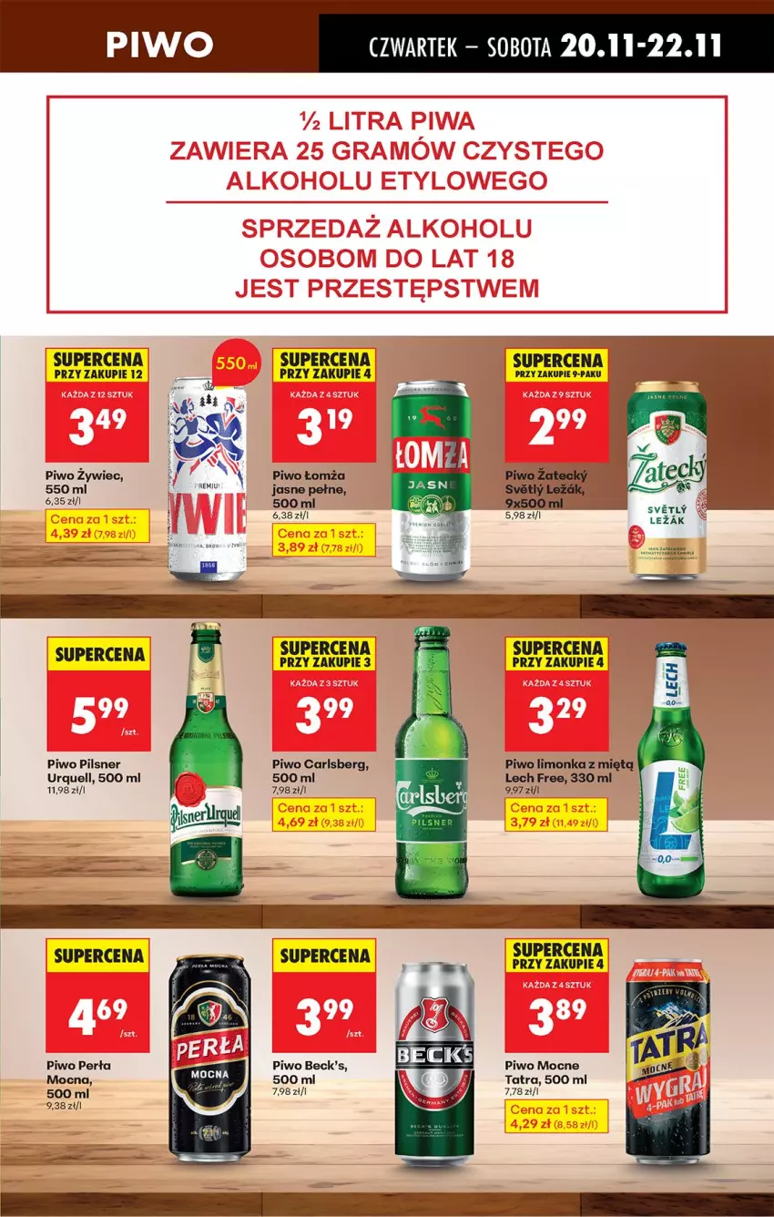Gazetka promocyjna Biedronka - Od Czwartku - ważna 20.11 do 26.11.2025 - strona 75 - produkty: Carlsberg, Limonka, Perła, Pilsner Urquell, Piwo, Tatra