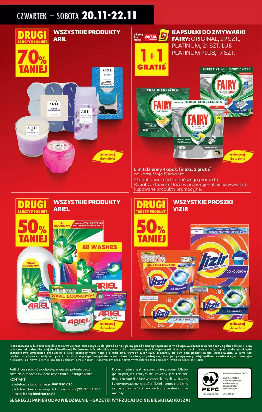 Gazetka promocyjna Biedronka - Od Czwartku - ważna 20.11 do 26.11.2025 - strona 88 - produkty: Ariel, Fa, Fairy, Gin, Gra, Kosz, Napoje, Papier, Por, Szal, Telefon, Vizir, Zmywarki