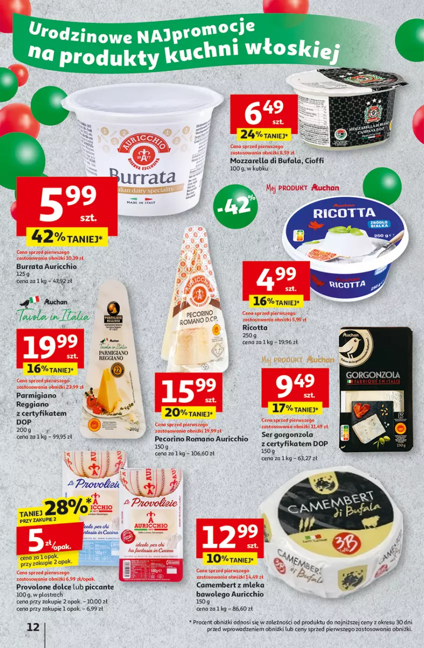 Gazetka promocyjna Auchan - Te URODZINY są NAJ Hipermarket - ważna 08.05 do 14.05.2025 - strona 14 - produkty: Burrata, Camembert, Fa, LEGO, Mozzarella, Pecorino, Ricotta