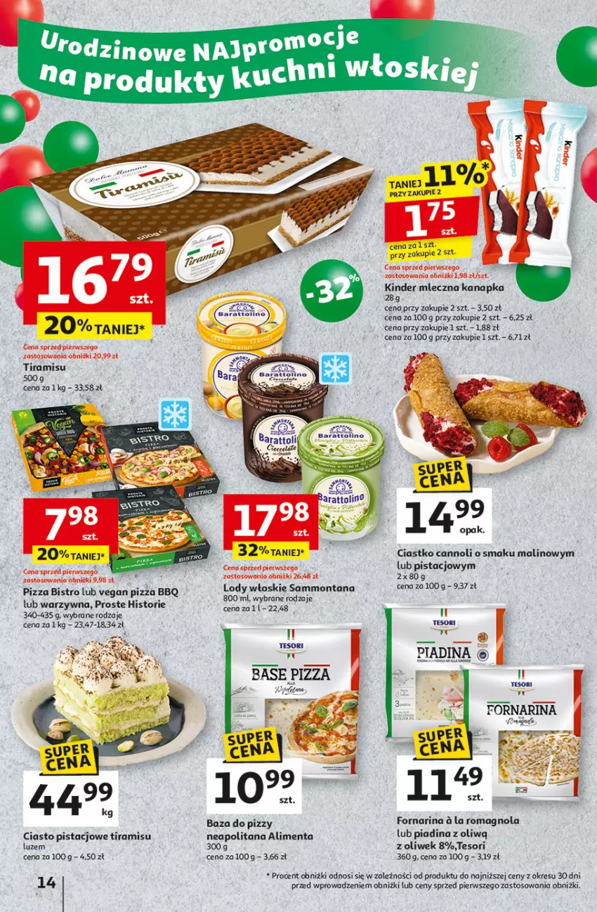 Gazetka promocyjna Auchan - Te URODZINY są NAJ Hipermarket - ważna 08.05 do 14.05.2025 - strona 16 - produkty: Fa, Kinder, Lody, Mleczna kanapka, Pizza