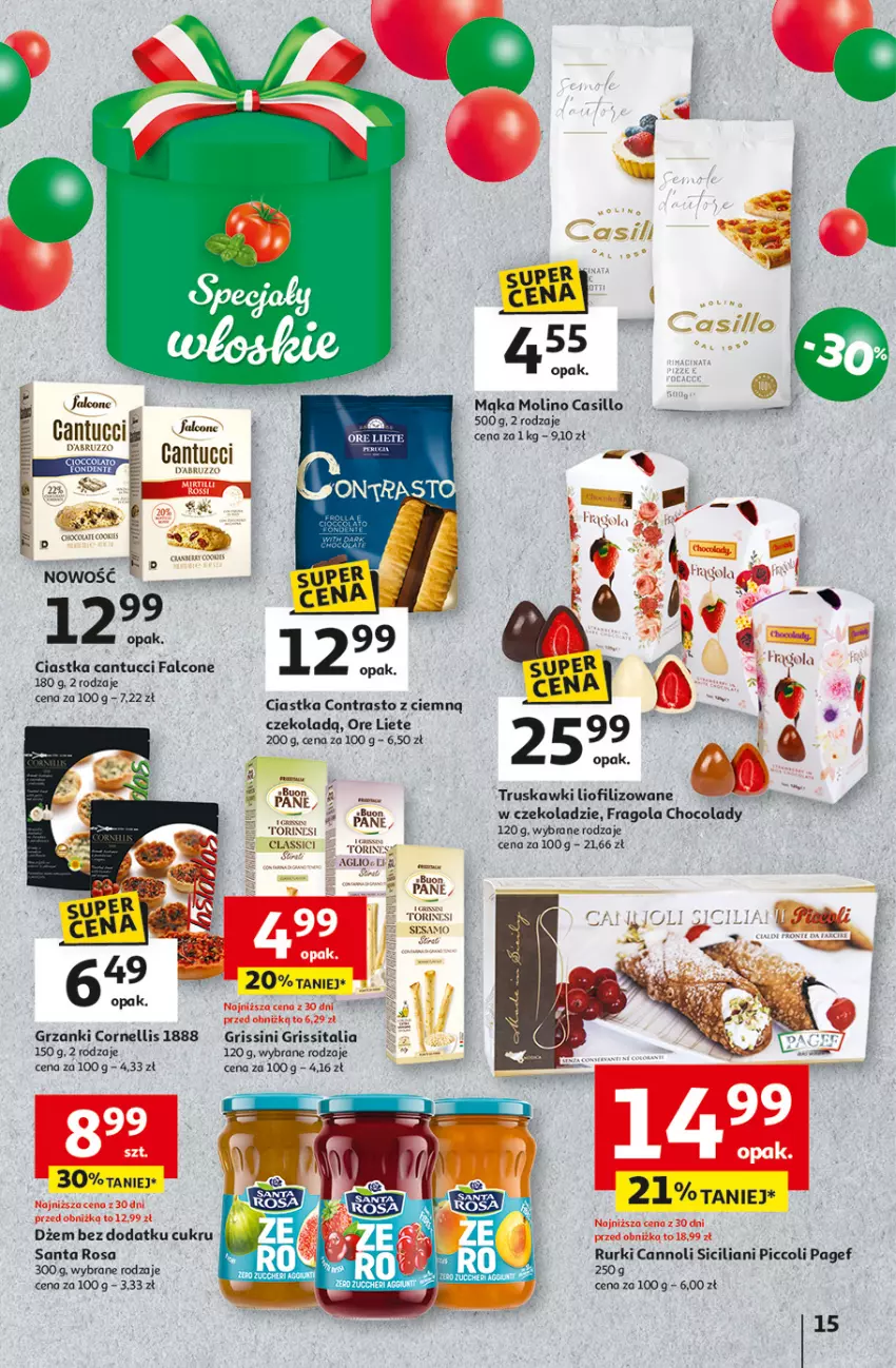 Gazetka promocyjna Auchan - Te URODZINY są NAJ Hipermarket - ważna 08.05 do 14.05.2025 - strona 17 - produkty: Alcon, Ciastka, Dżem, Fa, Gres, Grissini, Mąka, Rurki, Truskawki