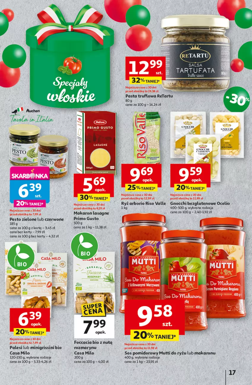 Gazetka promocyjna Auchan - Te URODZINY są NAJ Hipermarket - ważna 08.05 do 14.05.2025 - strona 19 - produkty: Fa, Gnocchi, Grissini, Lasagne, Makaron, Pesto, Ryż, Sos, Sos pomidorowy