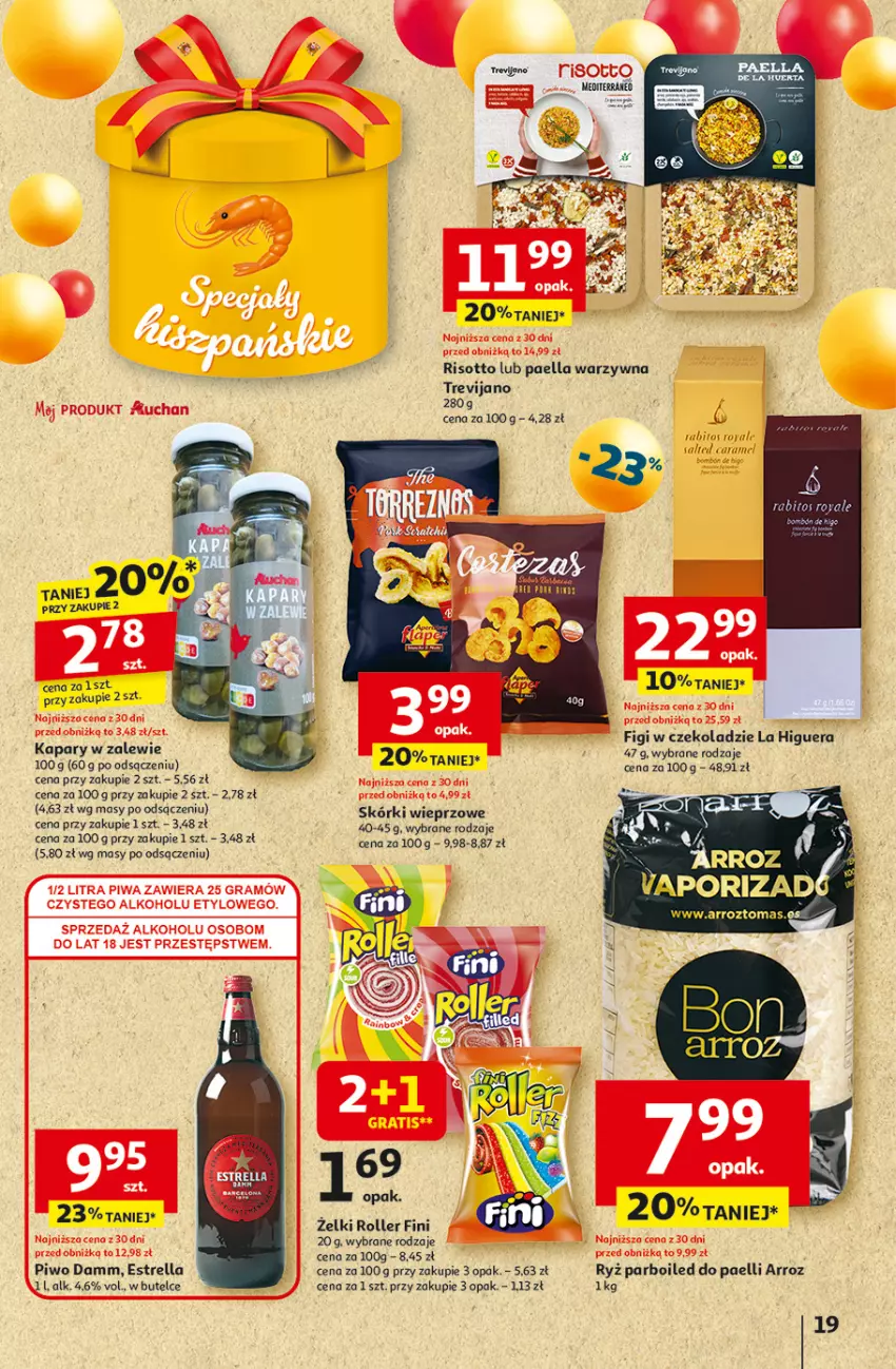 Gazetka promocyjna Auchan - Te URODZINY są NAJ Hipermarket - ważna 08.05 do 14.05.2025 - strona 21 - produkty: Figi, Kapary, Piwo, Por, Roller, Ryż, Ryż parboiled