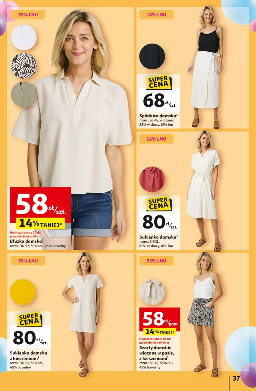 Gazetka promocyjna Auchan - Te URODZINY są NAJ Hipermarket - ważna 08.05 do 14.05.2025 - strona 41 - produkty: Spódnica, Sukienka, Szorty