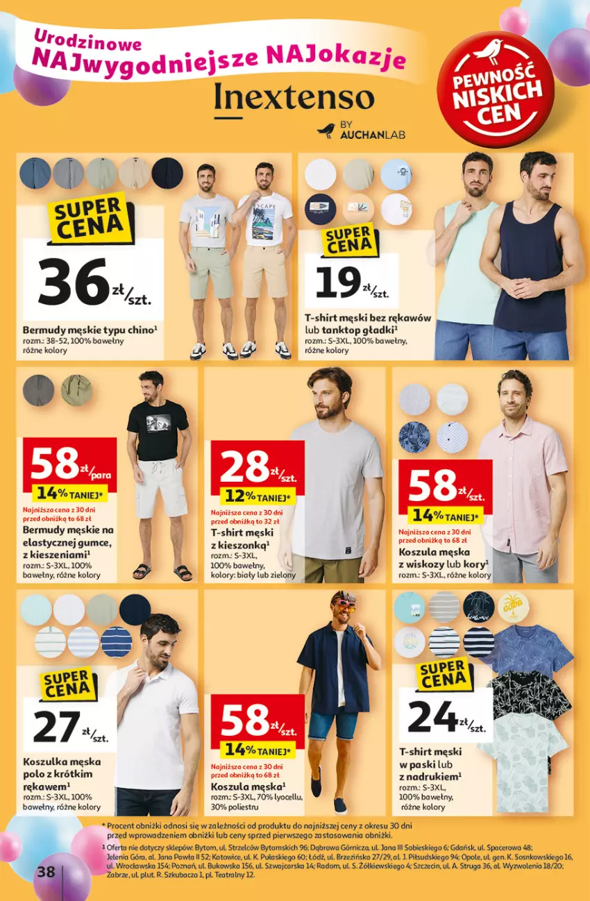 Gazetka promocyjna Auchan - Te URODZINY są NAJ Hipermarket - ważna 08.05 do 14.05.2025 - strona 42 - produkty: Acer, Bermudy, Cars, Kosz, Koszula, Koszulka, LG, Mus, Sos, T-shirt, Top