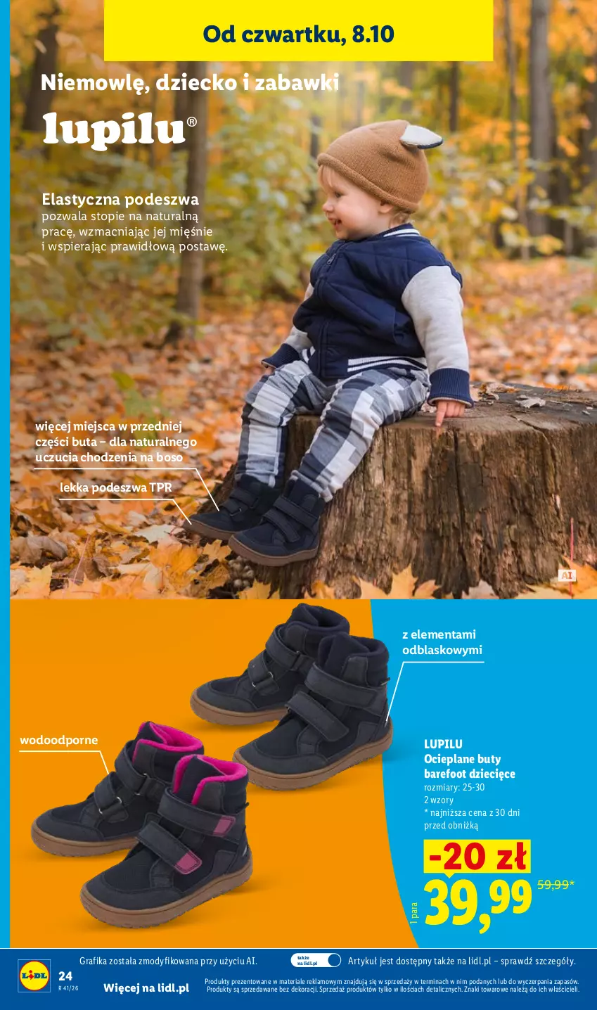 Gazetka promocyjna Lidl - Gazetka - ważna 05.10 do 10.10.2026 - strona 34 - produkty: Barefoot, Buty, Dzieci, Gra, Grafika, Por, Top