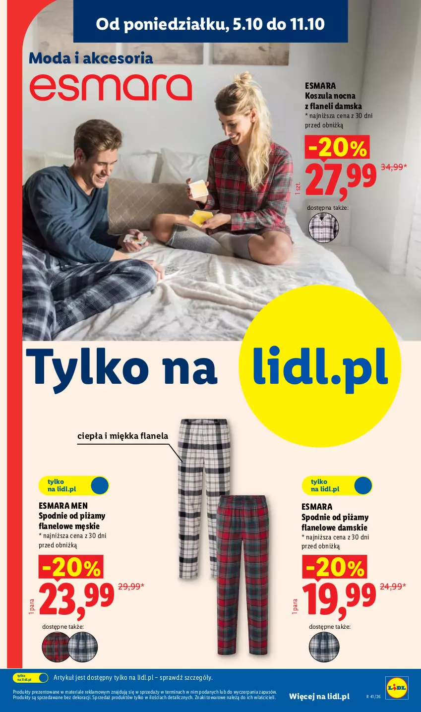Gazetka promocyjna Lidl - Gazetka - ważna 05.10 do 10.10.2026 - strona 9 - produkty: Kosz, Koszula, Koszula nocna, Moda, Spodnie