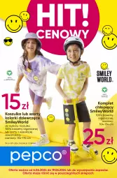 Gazetka promocyjna Pepco - SmileyWorld® - Gazetka - ważna od 19.06 do 19.06.2024 - strona 1 - produkty: Sok, Szorty, Kosz, Koszulka