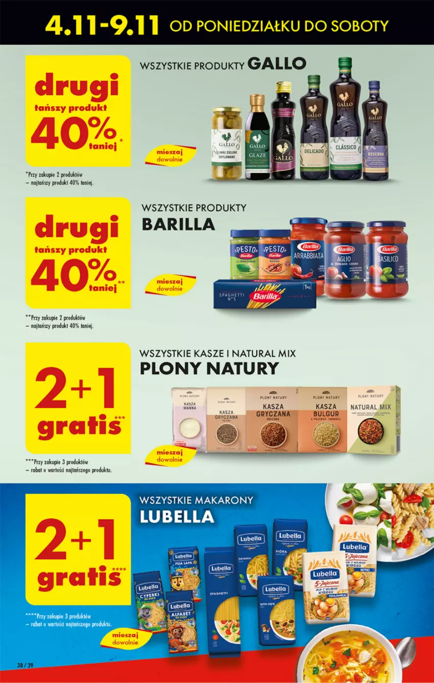 Gazetka promocyjna Biedronka - Od Poniedziałku - ważna 04.11 do 09.11.2024 - strona 44 - produkty: Barilla, Bell, Bella, Bulgur, Fa, Gry, Kasza, LG, Lubella, Makaron