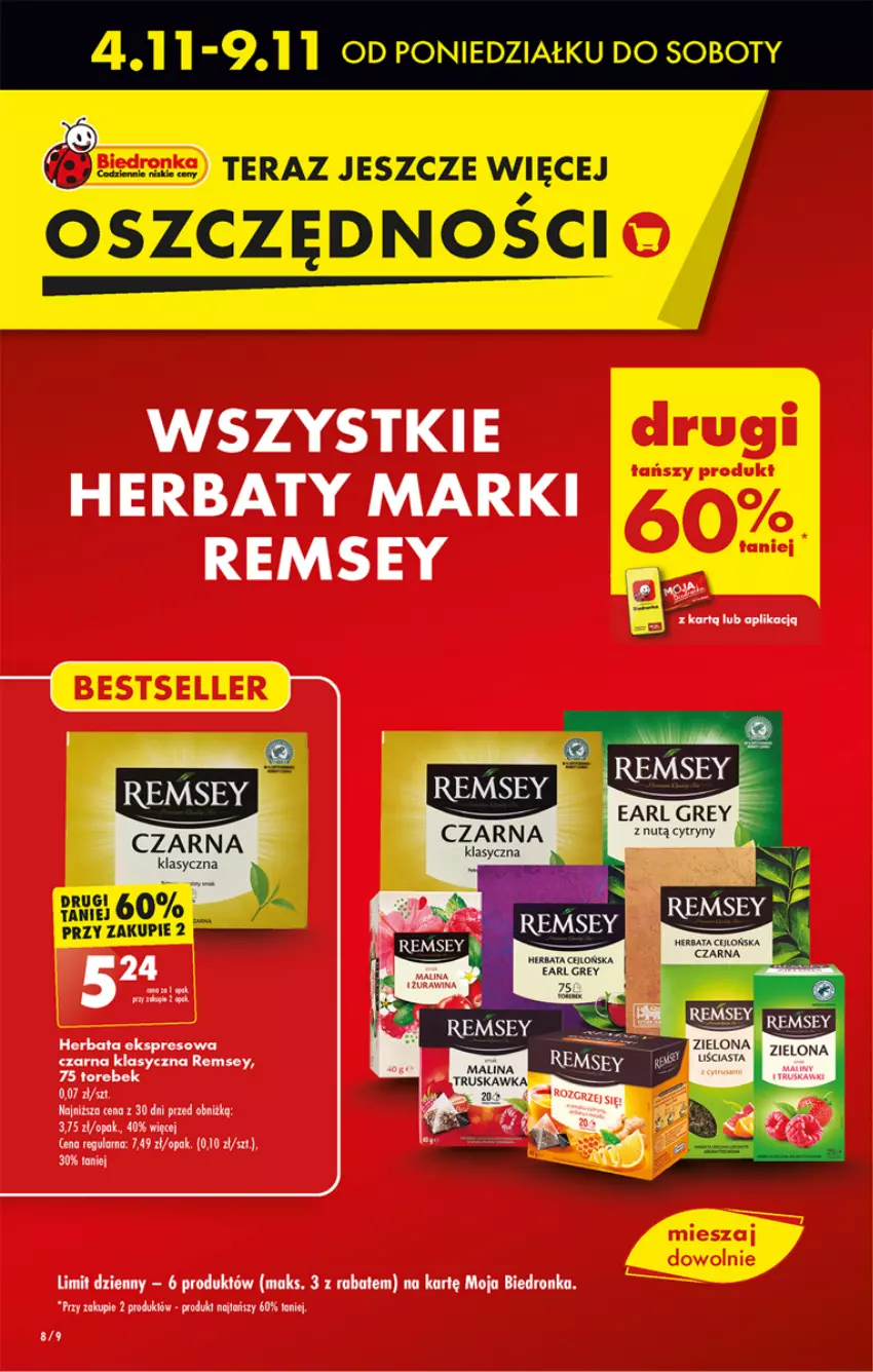 Gazetka promocyjna Biedronka - Od Poniedziałku - ważna 04.11 do 09.11.2024 - strona 8 - produkty: Herbata, Tera