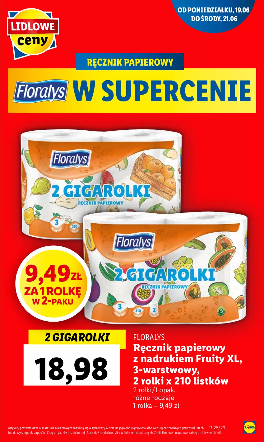 Gazetka promocyjna Lidl - GAZETKA - ważna 19.06 do 21.06.2023 - strona 11 - produkty: Flora, Papier, Ręcznik, Rolki