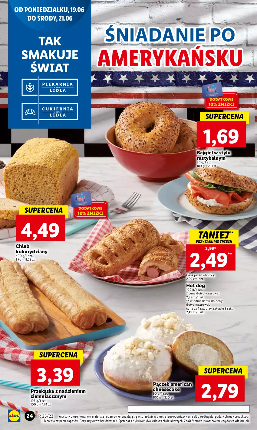 Gazetka promocyjna Lidl - GAZETKA - ważna 19.06 do 21.06.2023 - strona 32 - produkty: Chleb, Hot dog, Pączek, Rust