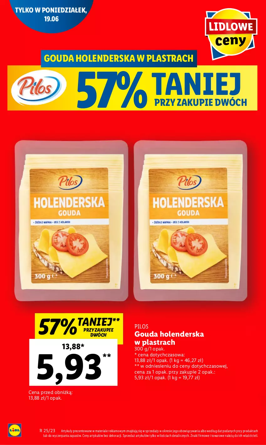 Gazetka promocyjna Lidl - GAZETKA - ważna 19.06 do 21.06.2023 - strona 6 - produkty: Gouda, Pilos