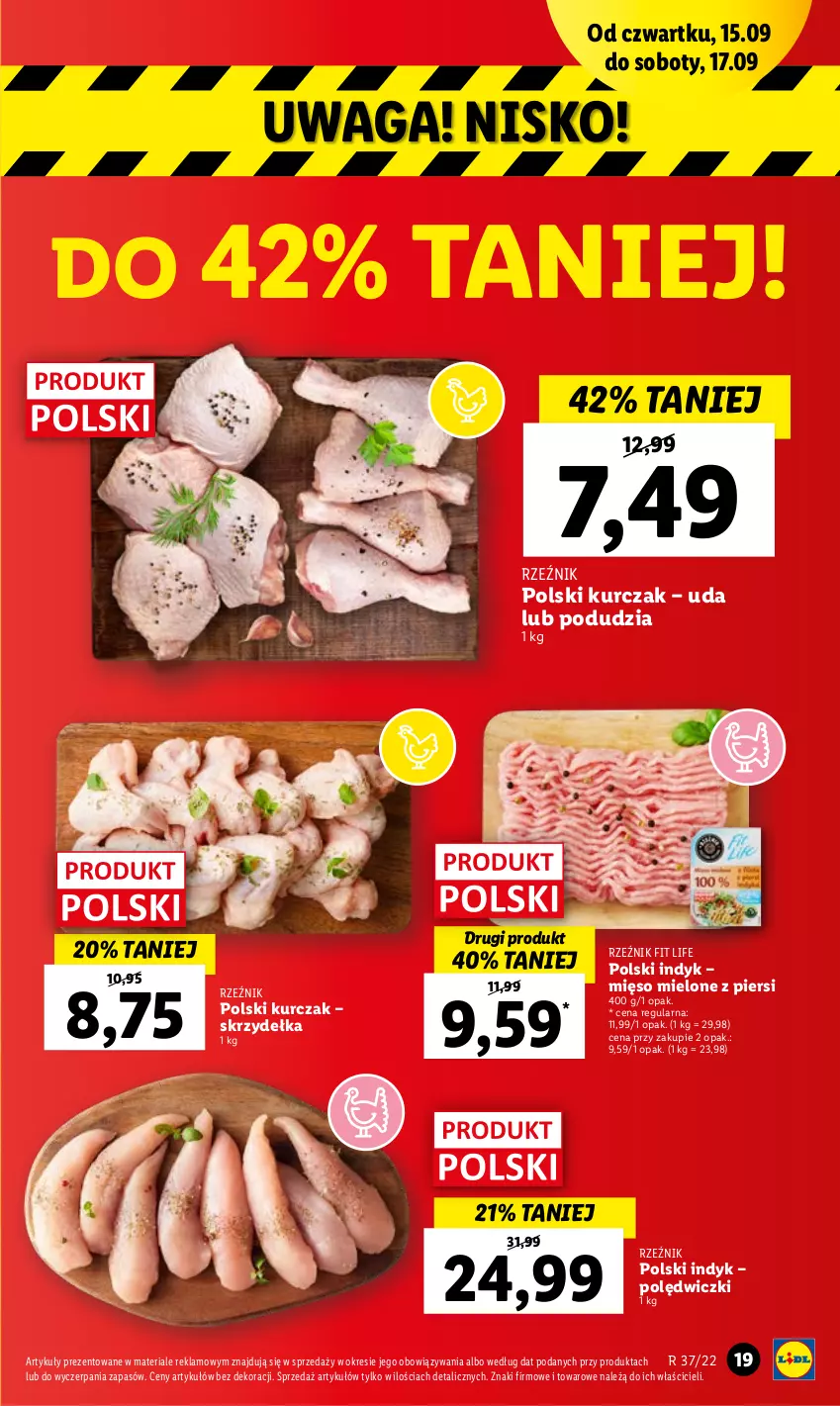 Gazetka promocyjna Lidl - GAZETKA - ważna 15.09 do 17.09.2022 - strona 19 - produkty: Kurczak, Mięso, Mięso mielone, Waga