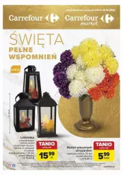 Gazetka promocyjna Carrefour - Gazetka - ważna od 12.10 do 12.10.2024 - strona 1 - produkty: Bukiet, Latarenka, Drzwi