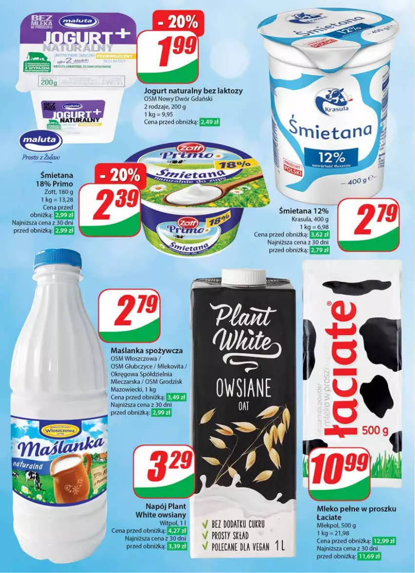 Gazetka promocyjna Dino - Gazetka 8 - ważna 21.02 do 27.02.2024 - strona 32 - produkty: Jogurt, Jogurt naturalny, Maślanka, Mleko, Mlekovita, Napój, Zott