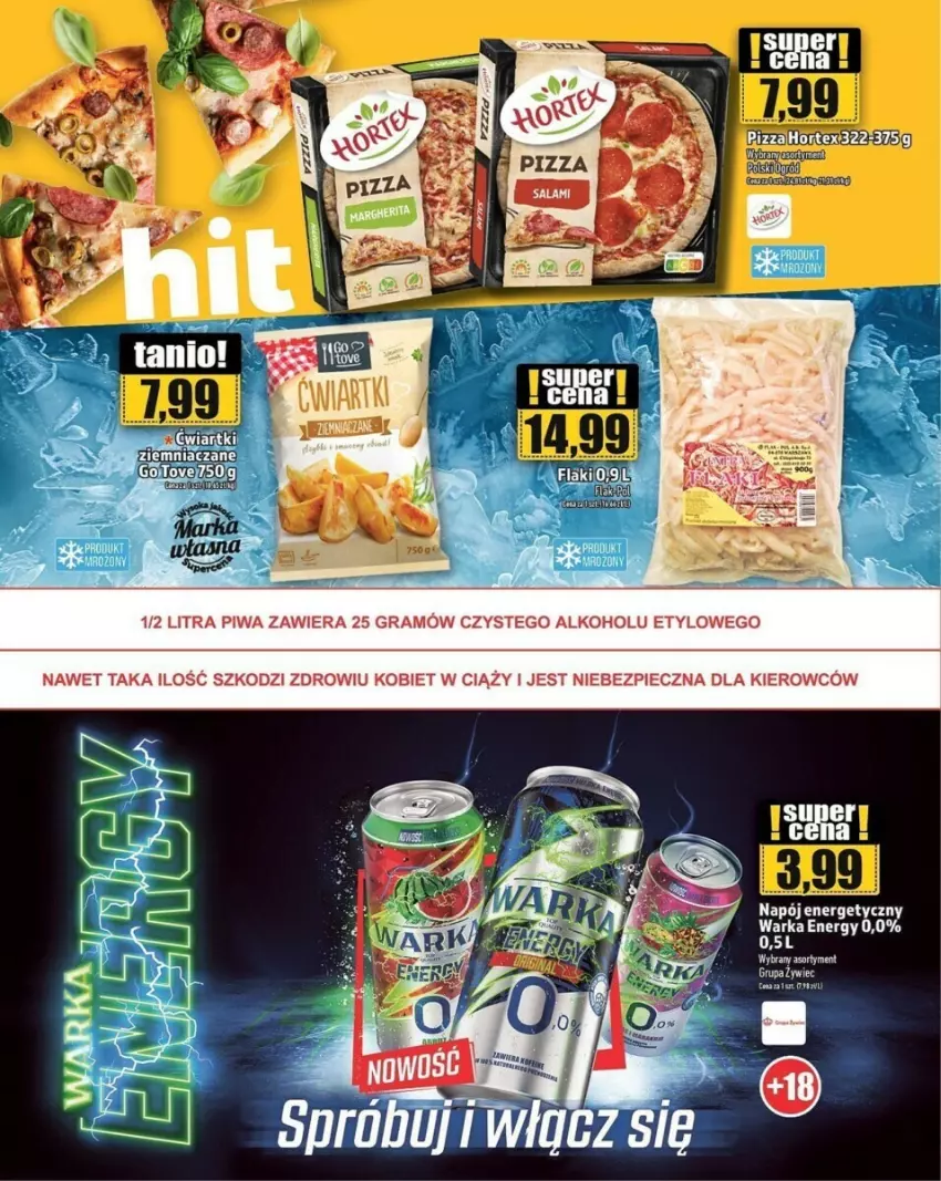 Gazetka promocyjna Topaz - ważna 08.08 do 14.08.2024 - strona 15 - produkty: Hortex, Klej, Napój, Napój energetyczny, Paleta, Pizza, Warka