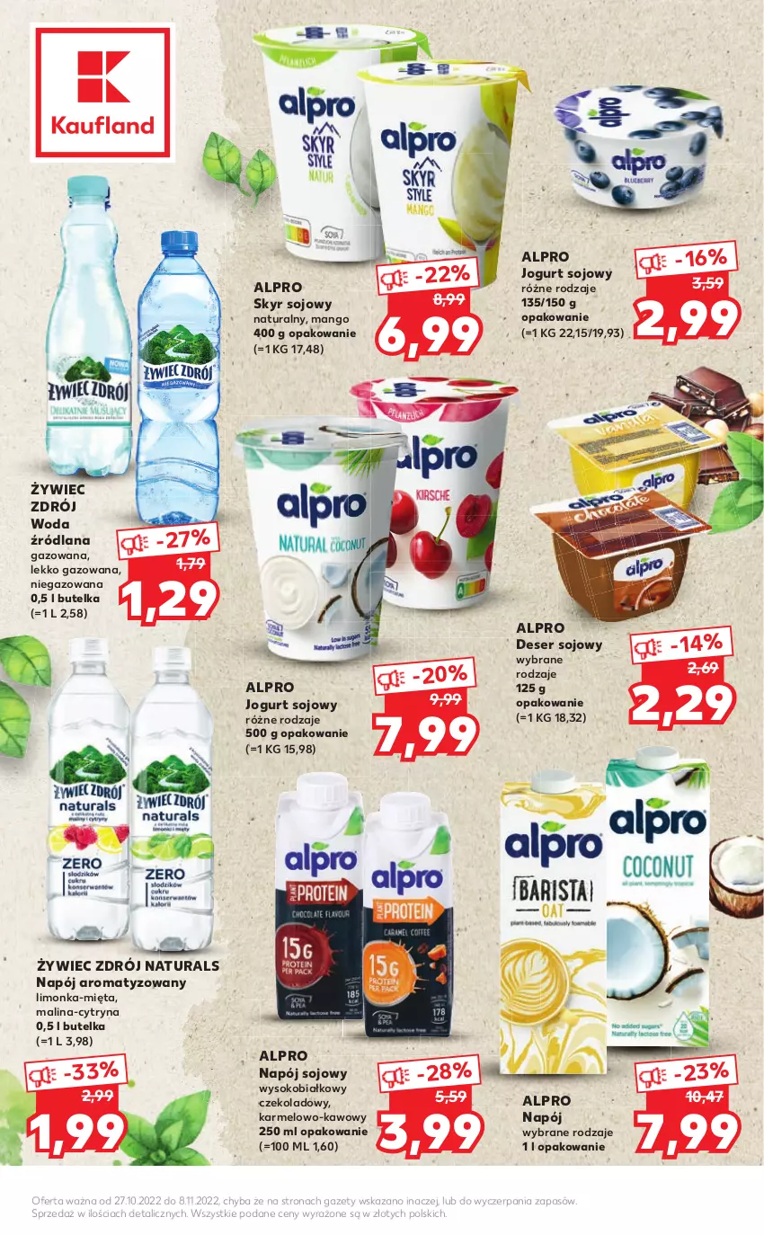 Gazetka promocyjna Kaufland - OFERTA SPECJALNA - ważna 27.10 do 08.11.2022 - strona 2 - produkty: Alpro, Deser, Jogurt, LANA, Limonka, Mango, Mięta, Napój, Ser, Sok, Woda