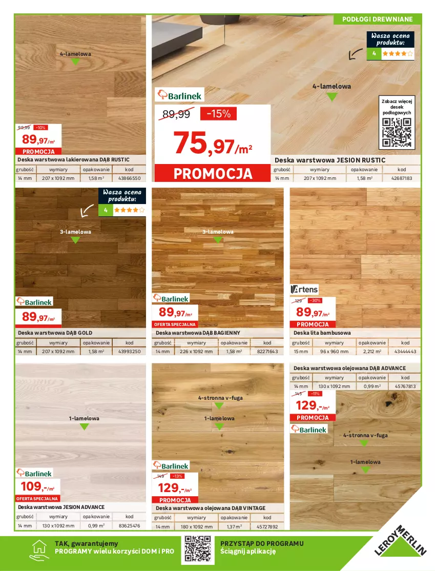 Gazetka promocyjna Leroy Merlin - Nowe Wnętrze - ważna 06.10 do 26.10.2021 - strona 19 - produkty: Deska lita, Deska warstwowa, Gra, Isla, Lakier, Olej, Panel podłogowy, Panel winylowy, Podkład, Podkład podłogowy, Por, Rust, Sport, Tran