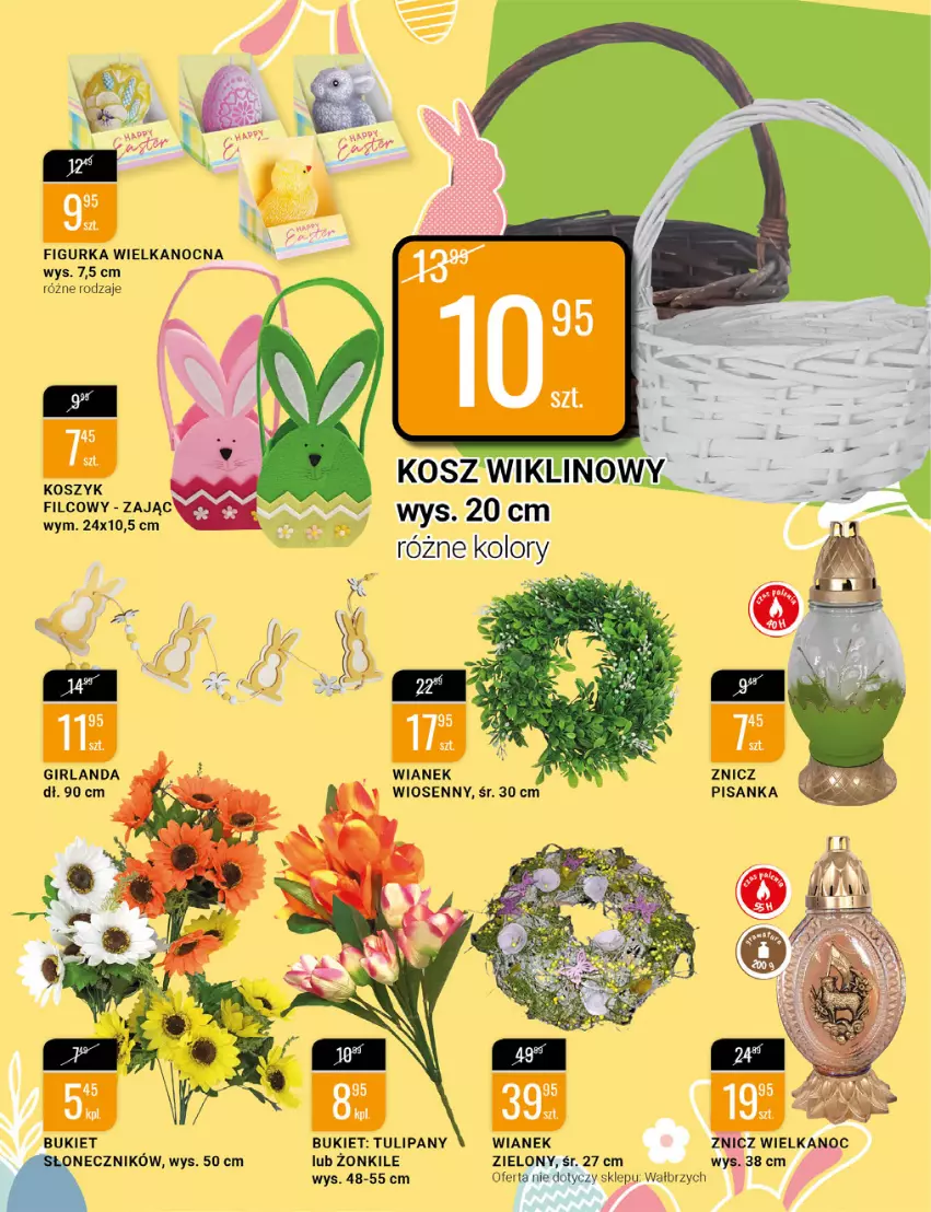 Gazetka promocyjna Bi1 - Wielkanoc pełna smaku - ważna 23.03 do 29.03.2022 - strona 5 - produkty: Bukiet, Girlanda, Kosz, Tulipan, Znicz