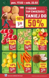 Gazetka promocyjna Aldi - Farmer ALDIK poleca świeże owoce i warzywa - Gazetka - ważna od 22.02 do 22.02.2025 - strona 2 - produkty: Jonagold, Top, Cytryny, Ziemniaki, Szampion, Gala, Pomidory, Kokos, Jabłka, Imbir