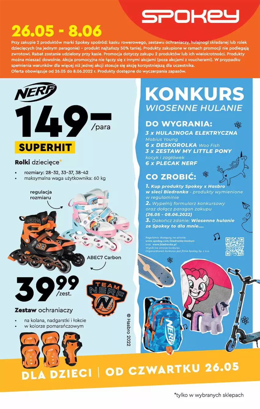 Gazetka promocyjna Biedronka - Okazje tygodnia - ważna 23.05 do 08.06.2022 - strona 23 - produkty: Brie, Dzieci, Fa, Kask, LANA, Por, Rama, Rower, Sól, Taft, Waga