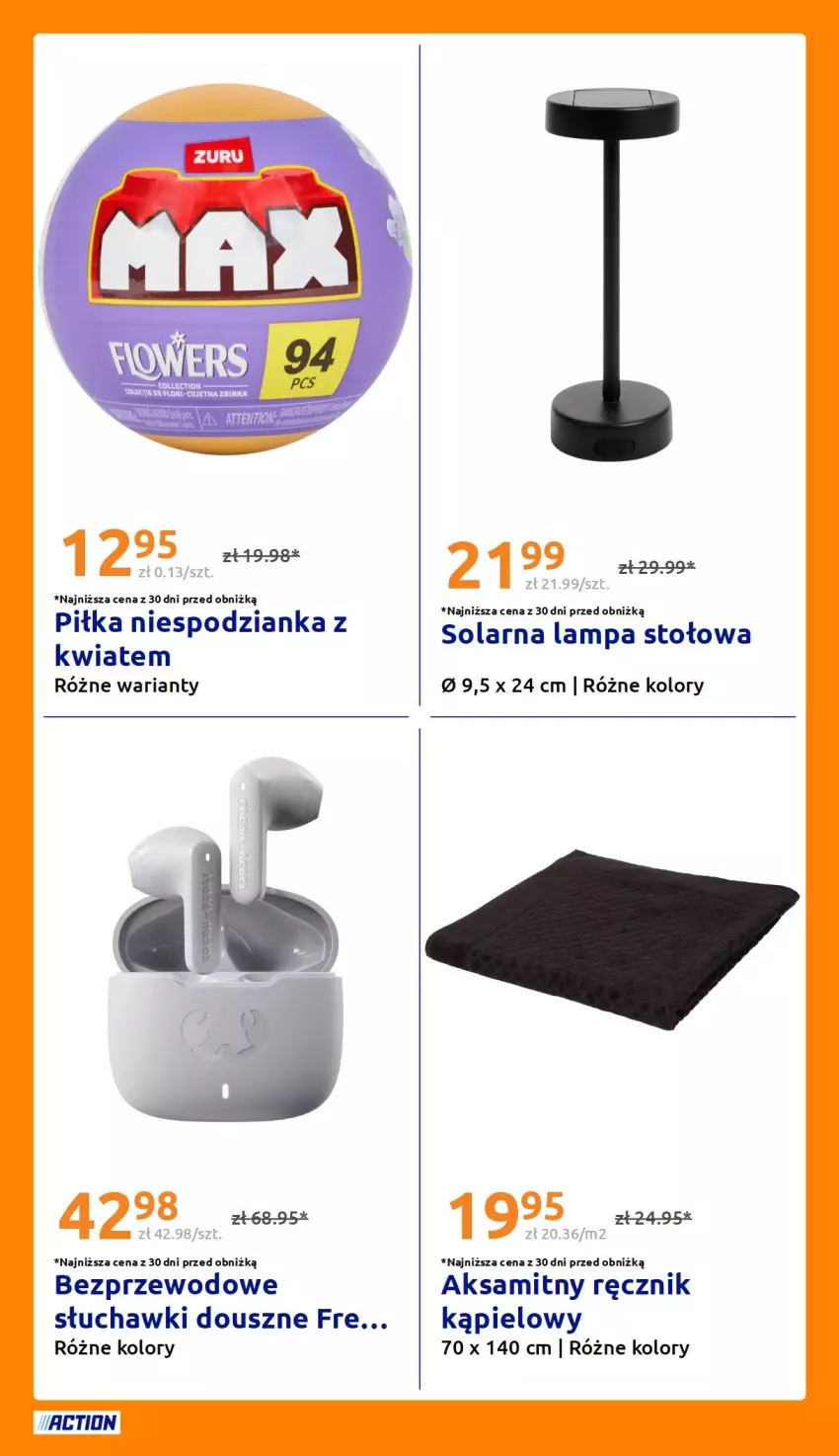 Gazetka promocyjna Action - Gazetka tydzień 32 2026 - ważna 05.08 do 11.08.2026 - strona 32 - produkty: Aksam, Lampa, Lampa stołowa, Ręcznik, Słuchawki